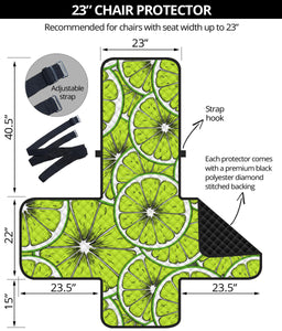 Slices of Lime design pattern Chair Cover Protector