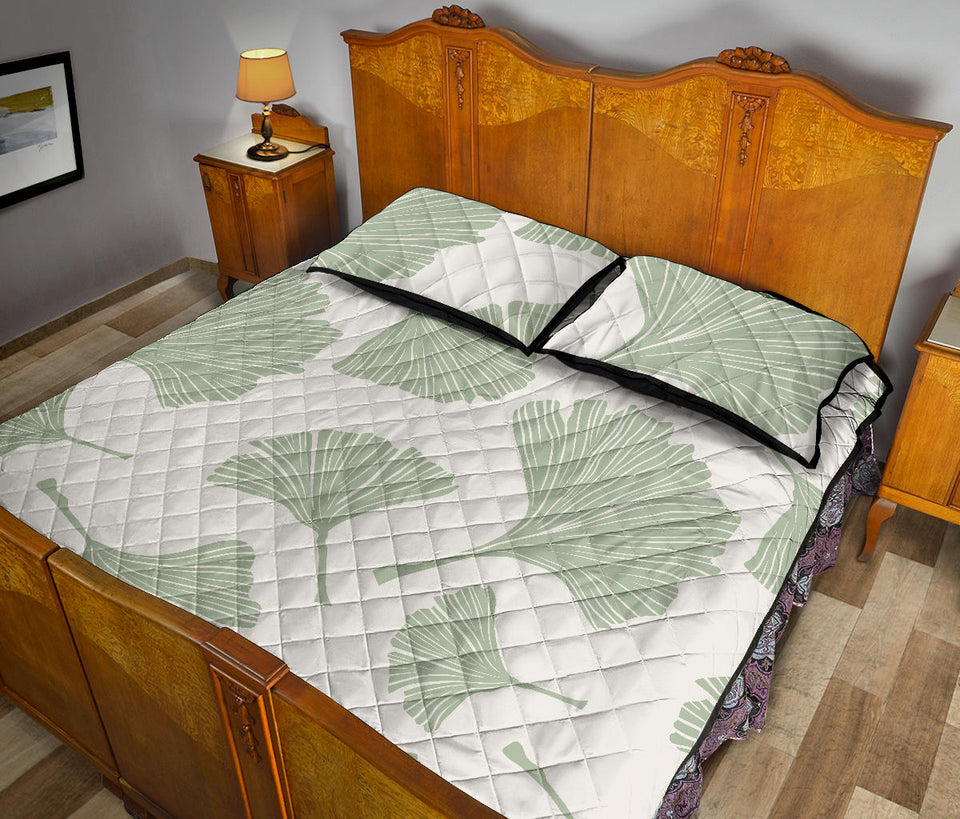 Ginkgo leaves pattern Quilt Bed Set