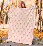 Golden Retriever Pattern Print Design 02 Premium Blanket