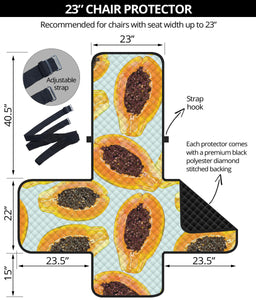 Watercolor papaya pattern Chair Cover Protector