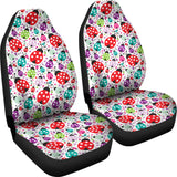 Ladybug Pattern Print Design 03 Universal Fit Car Seat Covers