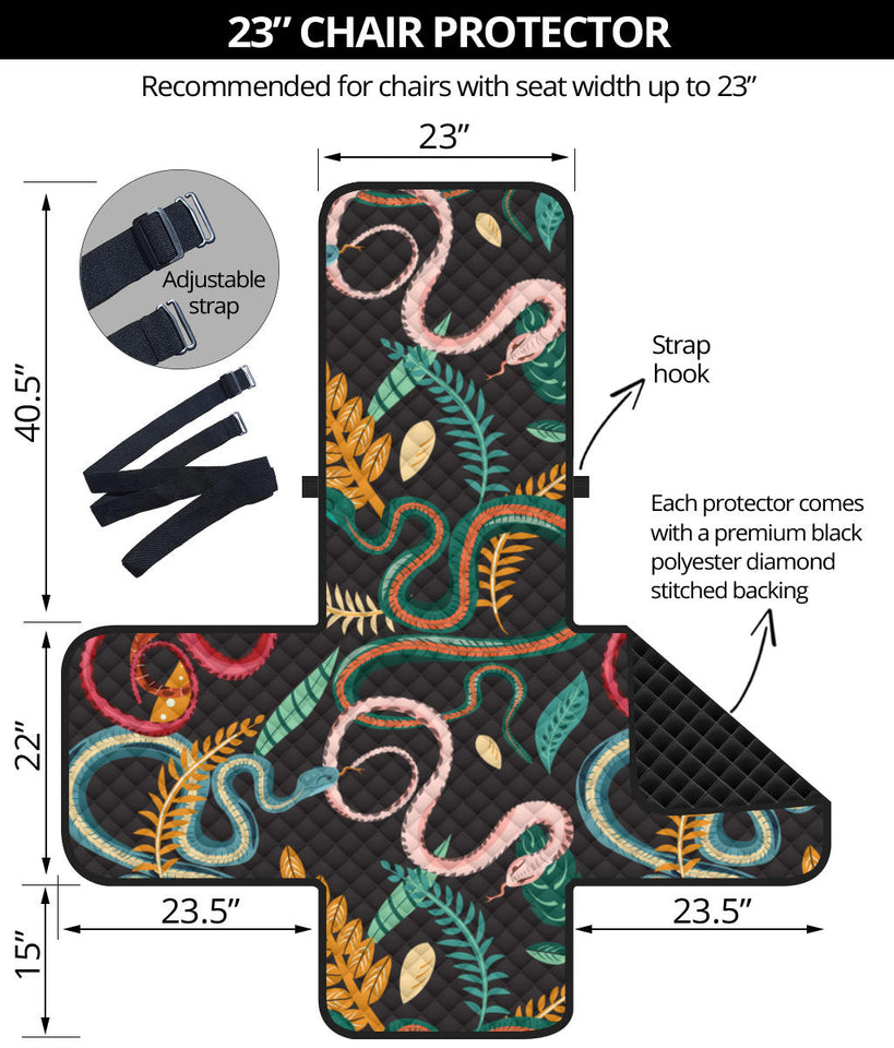 Colorful snake plant pattern Chair Cover Protector