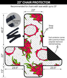 dragon fruits white background Chair Cover Protector