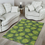 Hop Patternn Hop Cone Background Area Rug