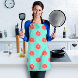Grapefruit Green Background Adjustable Apron