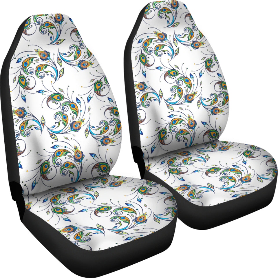 Peacock Feather Pattern  Universal Fit Car Seat Covers