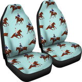 Horses Running Horses Rider Pattern Universal Fit Car Seat Covers