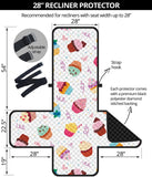 Cake cupcake design pattern Recliner Cover Protector