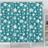 Vintage Star Pattern Shower Curtain Fulfilled In US