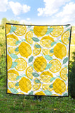 Lemon Design Pattern Premium Quilt