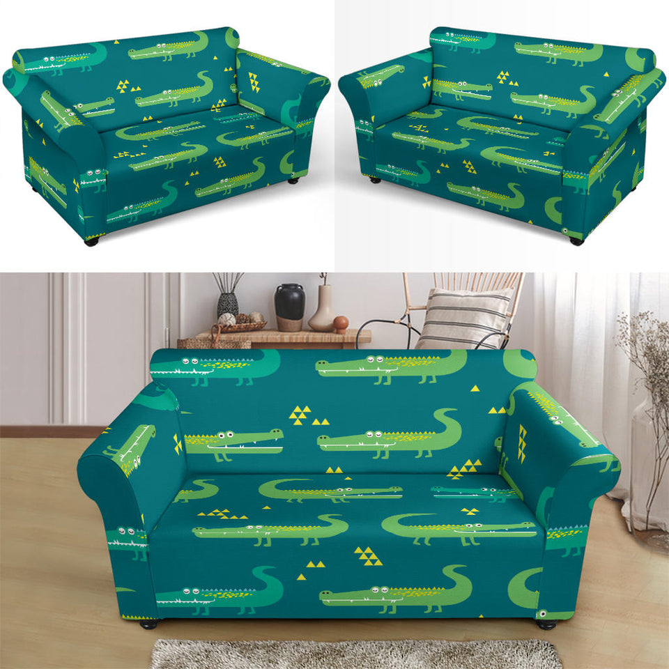 Crocodile Pattern Loveseat Couch Slipcover