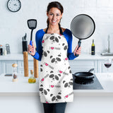 Hand Drawn Faces Of Pandas Pattern Adjustable Apron