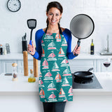 Cute Sailboat Pattern Adjustable Apron