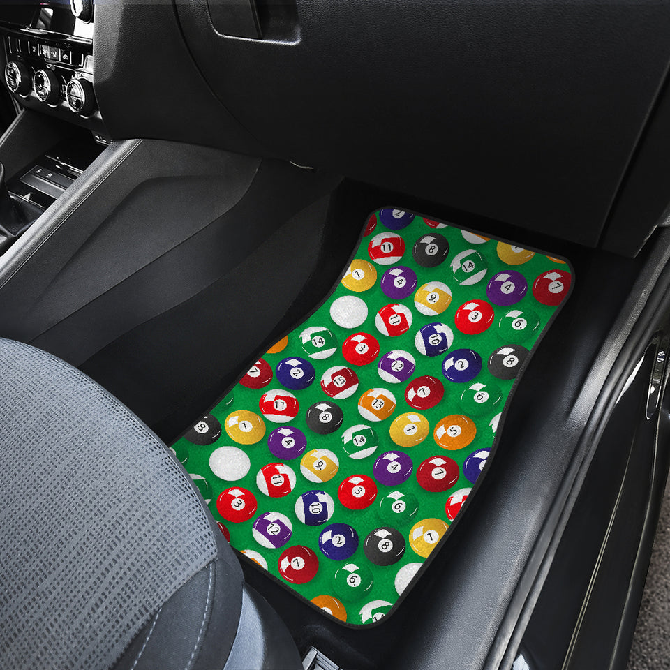 Billiard Ball Pattern Print Design 02 Front Car Mats