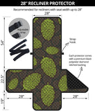 Hop pattern black background Recliner Cover Protector