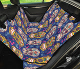 Sugar Skull Flower Pattern Dog Car Seat Covers