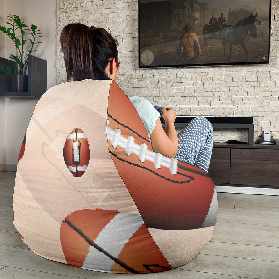 American Football Ball Design Pattern Bean Bag Cover