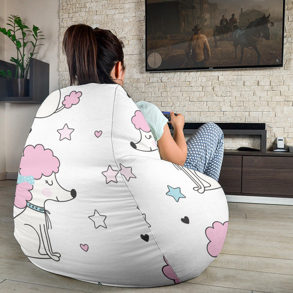 Cute Poodle Dog Star Pattern Bean Bag Cover