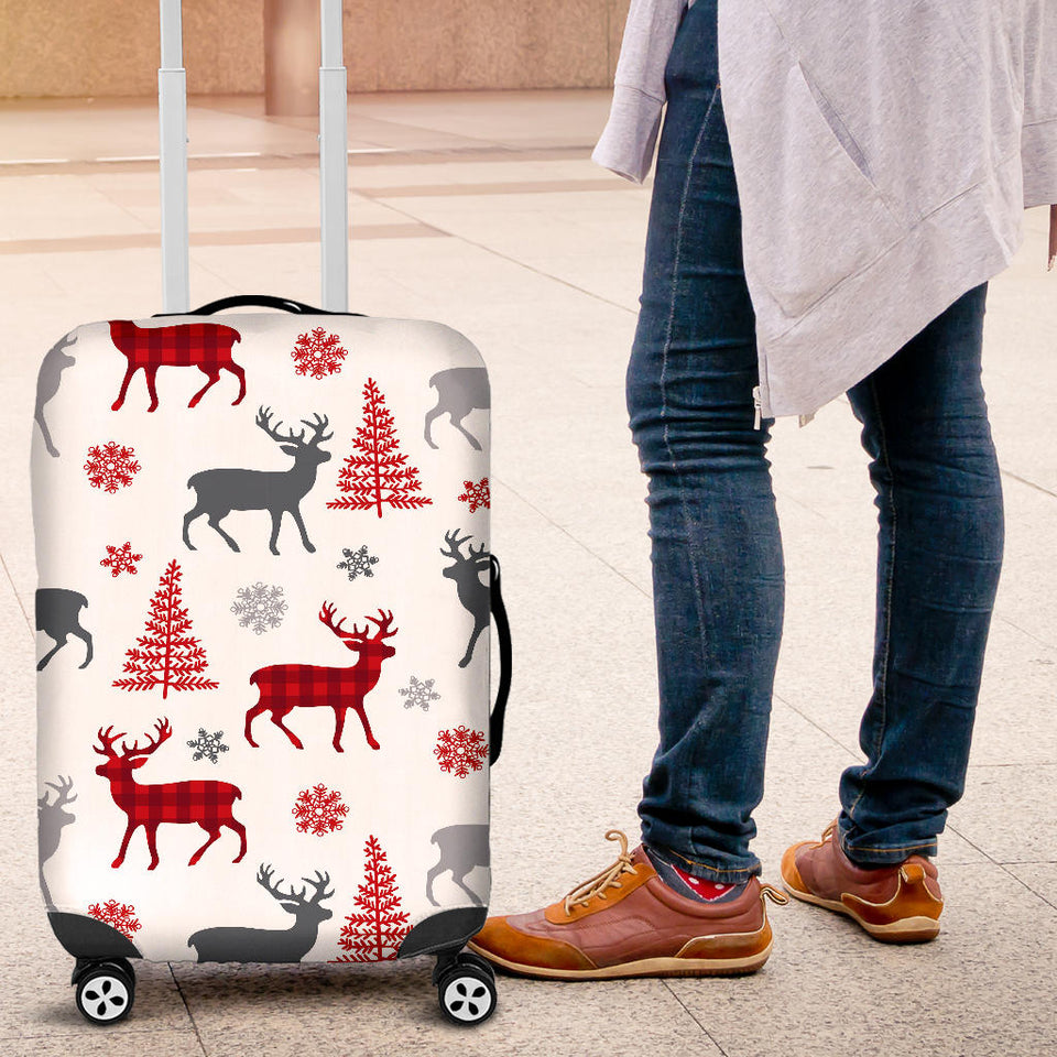 Deer Tree Snowflakes Chrismas Pattern Luggage Covers