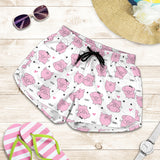 Pig Pattern Print Design 03 Women Shorts