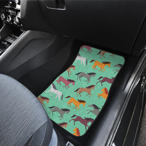 Colorful Horses Pattern Front Car Mats