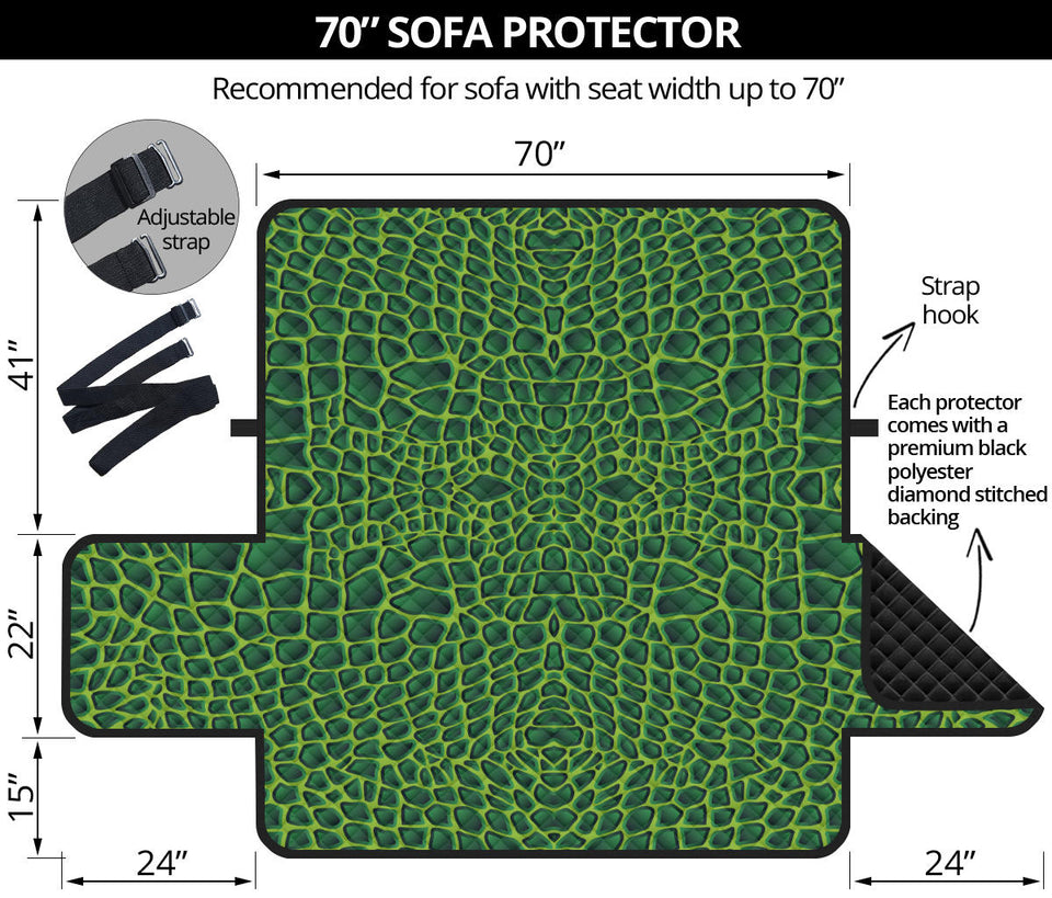 Crocodile Skin Printed Sofa Cover Protector