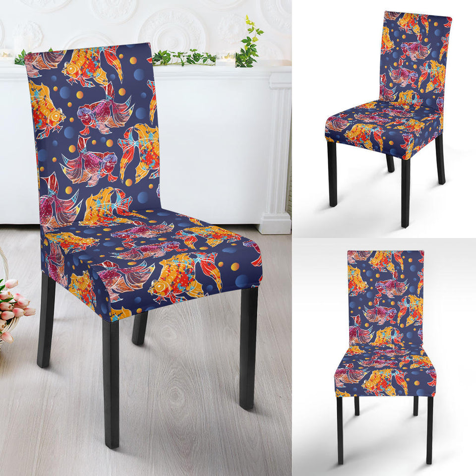 Goldfish Pattern Print Design 05 Dining Chair Slipcover