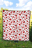 Ladybug Pattern Print Design 04 Premium Quilt