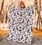 Greyhound Pattern Print Design 02 Premium Blanket