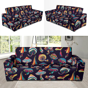 Colorful Mushroom Pattern Sofa Slipcover