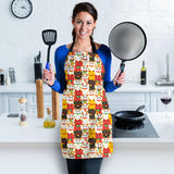 Colorful Maneki Neko Lucky Cat Pattern Adjustable Apron