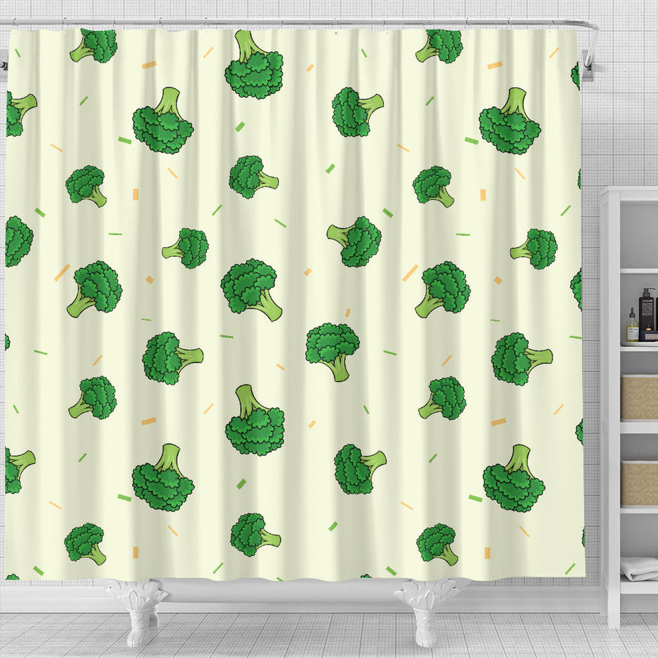 Broccoli Pattern Shower Curtain Fulfilled In US