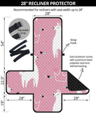 Llama Alpaca pink background Recliner Cover Protector