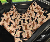 Dachshund Floral Background Dog Car Seat Covers