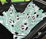 Panda Pattern Tropical Leaves Background Dog Car Seat Covers