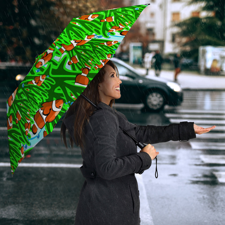 Clown Fish Pattern Print Design 01 Umbrella
