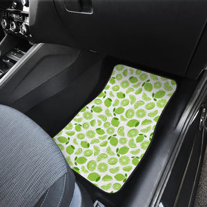 Lime Design Pattern Front Car Mats