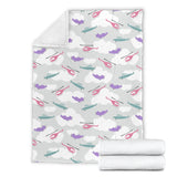 Helicopter Plane Pattern Premium Blanket