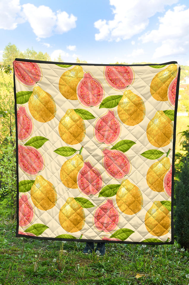 Beautiful Guava Pattern Premium Quilt