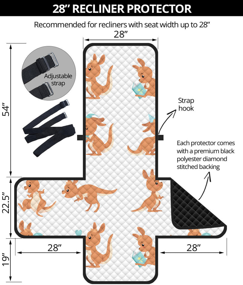 Cute Kangaroo pattern Recliner Cover Protector
