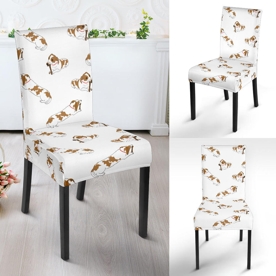 Jack Russel Pattern Print Design 04 Dining Chair Slipcover