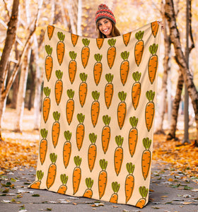 Carrot Pattern Print Design 04 Premium Blanket