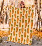 Carrot Pattern Print Design 04 Premium Blanket