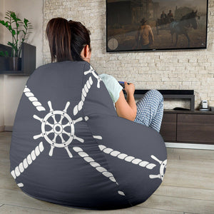 Nautical Steering Wheel Rope Pattern Bean Bag Cover