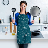 Snowflake Pattern Dark Background Adjustable Apron