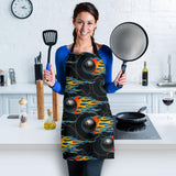 Bowling Balls Flame Pattern Adjustable Apron