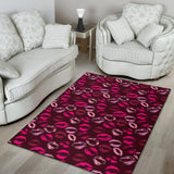Lips Pattern Print Design 03 Area Rug