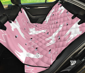 Llama Alpaca Pink Background Dog Car Seat Covers
