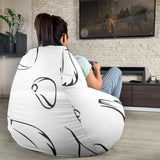 Garlic Pattern Black White Bean Bag Cover