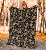 Rose Pattern Print Design 04 Premium Blanket